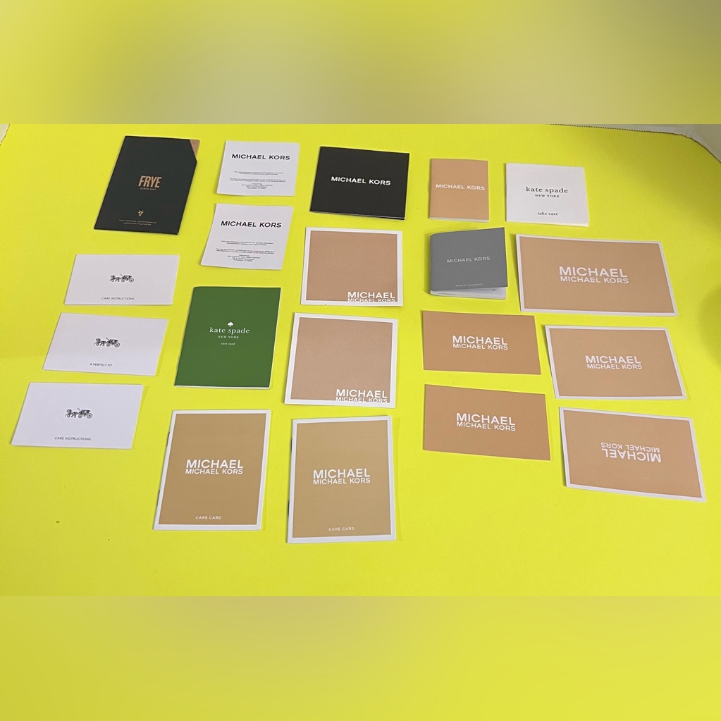 Care Card  Booklets For Handbags  Jewelry